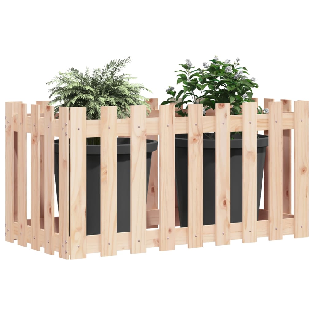 Pat înălțat grădină design gard 100x50x50 cm lemn de pin tratat - Lando