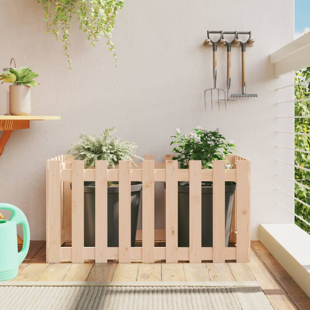 Pat înălțat grădină design gard 100x50x50 cm lemn de pin tratat - Lando