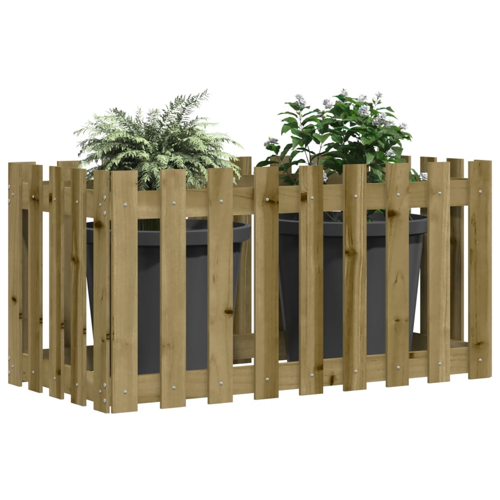 Pat înălțat grădină design gard 100x50x50 cm lemn impregnat pin - Lando