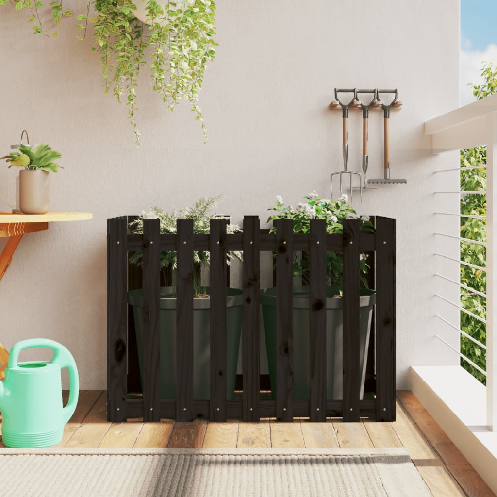 Pat înălțat grădină design gard 100x50x70 cm lemn de pin tratat - Lando