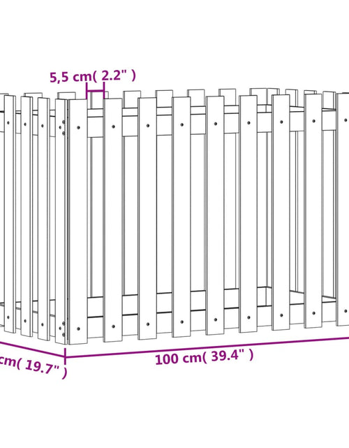 Загрузите изображение в средство просмотра галереи, Pat înălțat grădină design gard 100x50x70 cm lemn impregnat pin - Lando

