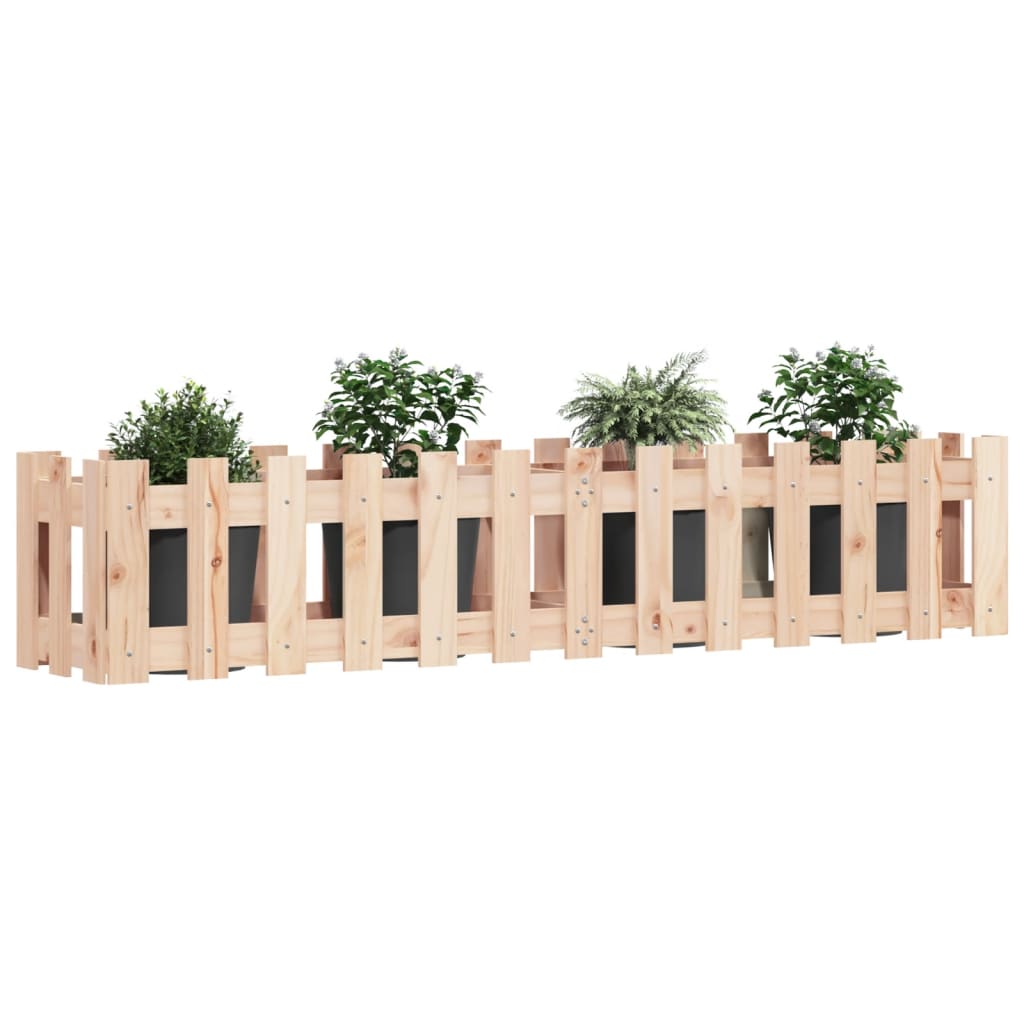 Pat înălțat grădină design gard 150x30x30 cm lemn de pin tratat - Lando