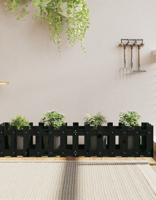 Încărcați imaginea în vizualizatorul Galerie, Pat înălțat grădină design gard 150x30x30 cm lemn de pin tratat - Lando
