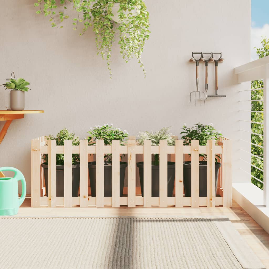 Pat înălțat grădină design gard 150x50x50 cm lemn de pin tratat - Lando