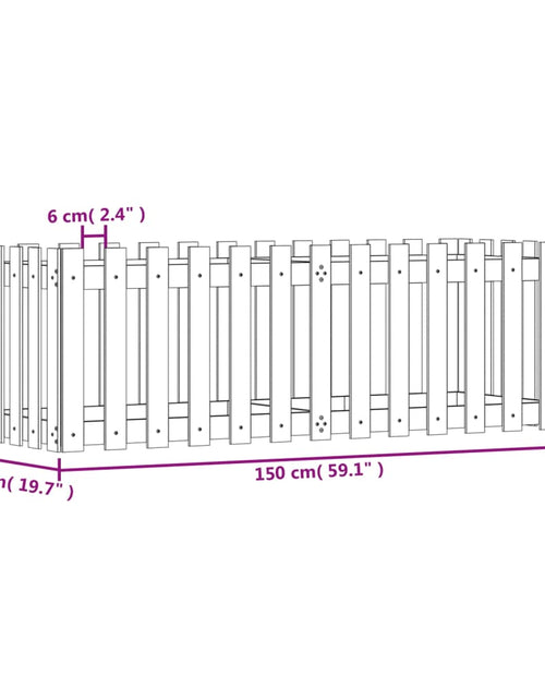 Încărcați imaginea în vizualizatorul Galerie, Pat înălțat grădină design gard 150x50x50 cm lemn de pin tratat - Lando
