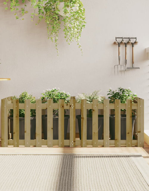 Încărcați imaginea în vizualizatorul Galerie, Pat înălțat grădină design gard 150x50x50 cm lemn impregnat pin - Lando
