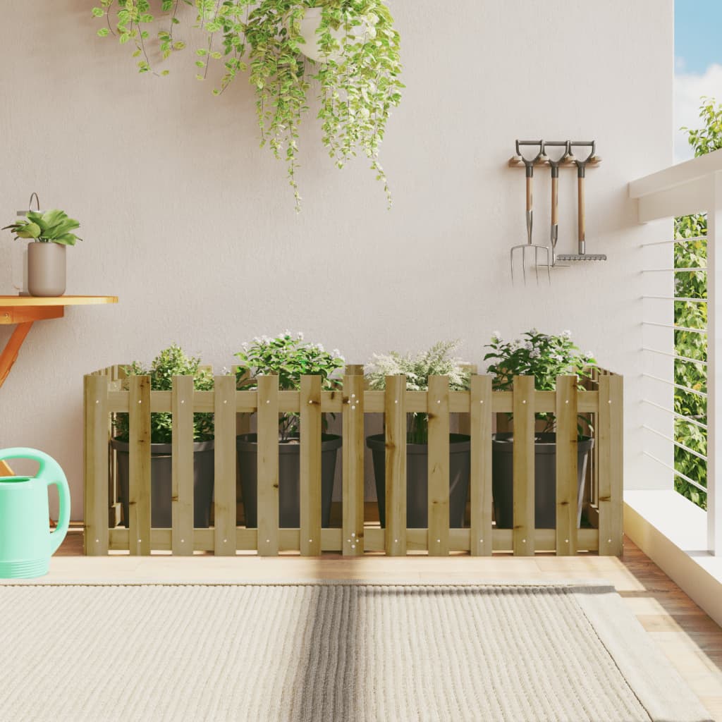Pat înălțat grădină design gard 150x50x50 cm lemn impregnat pin - Lando