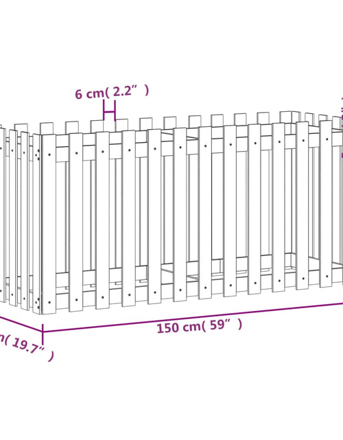 Încărcați imaginea în vizualizatorul Galerie, Pat înălțat grădină design gard 150x50x70 cm lemn impregnat pin - Lando
