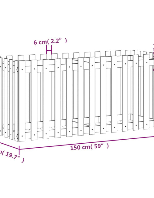 Загрузите изображение в средство просмотра галереи, Pat înălțat grădină design gard 150x50x70 cm lemn impregnat pin - Lando
