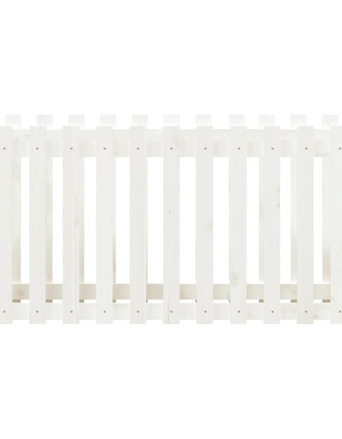 Încărcați imaginea în vizualizatorul Galerie, Pat înălțat grădină design gard alb 150x50x70cm lemn pin tratat - Lando
