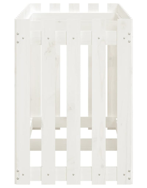Încărcați imaginea în vizualizatorul Galerie, Pat înălțat grădină design gard alb 150x50x70cm lemn pin tratat - Lando
