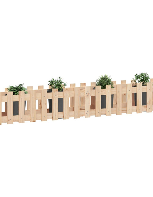 Încărcați imaginea în vizualizatorul Galerie, Pat înălțat grădină design gard 200x30x30 cm lemn de pin tratat - Lando
