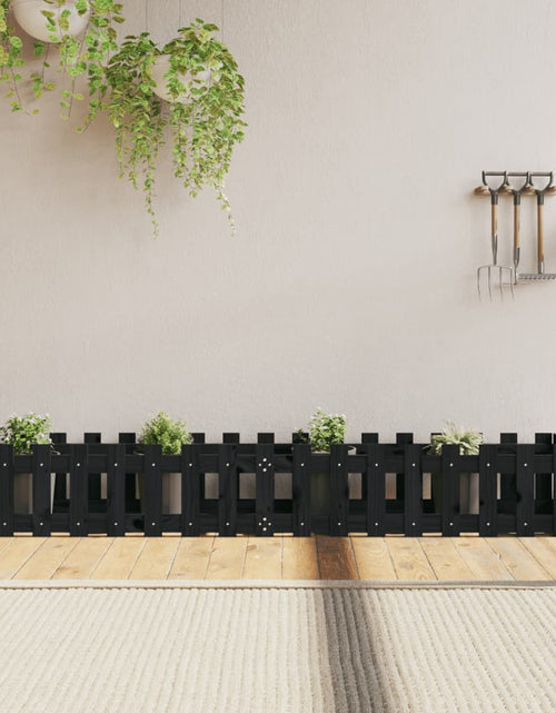 Încărcați imaginea în vizualizatorul Galerie, Pat înălțat grădină design gard 200x30x30 cm lemn impregnat pin - Lando
