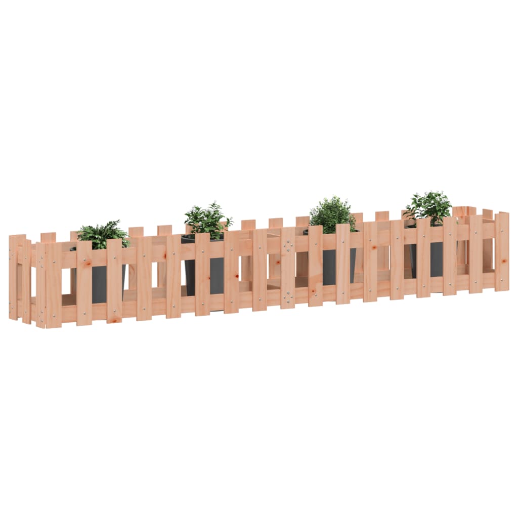 Pat înălțat grădină cu design gard 200x30x30 cm lemn douglas - Lando