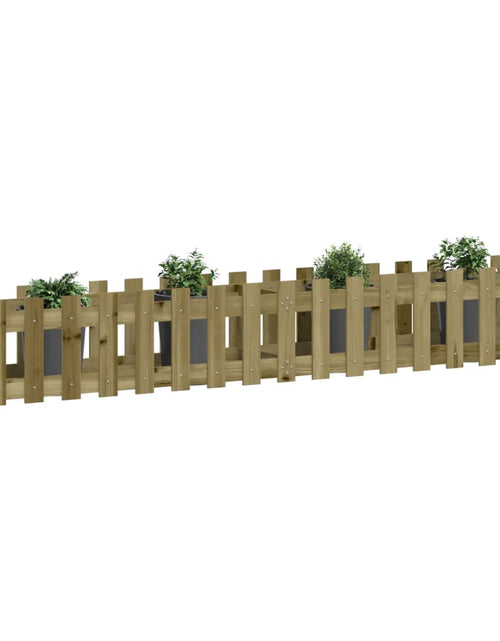 Загрузите изображение в средство просмотра галереи, Pat înălțat grădină design gard 200x30x30 cm lemn impregnat pin - Lando

