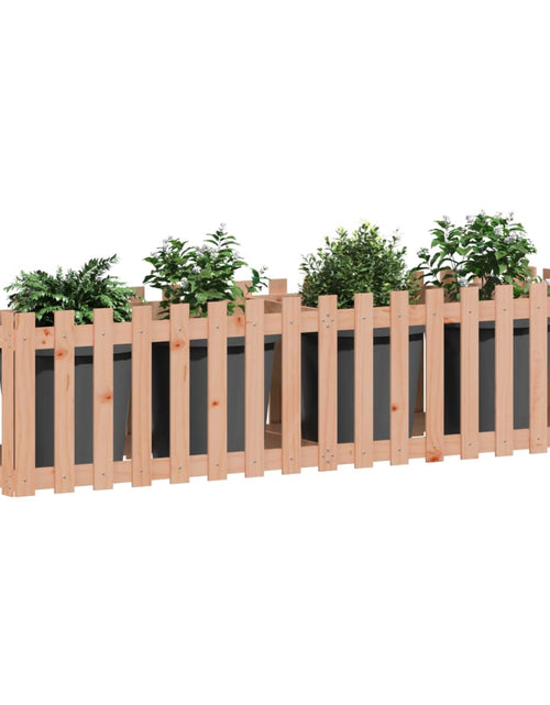 Загрузите изображение в средство просмотра галереи, Pat înălțat grădină cu design gard 200x50x50 cm lemn douglas - Lando
