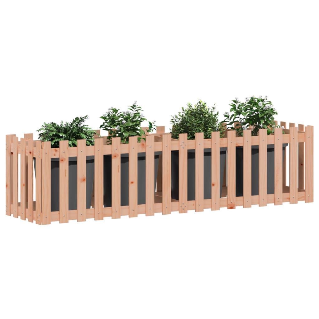 Pat înălțat grădină cu design gard 200x50x50 cm lemn douglas - Lando