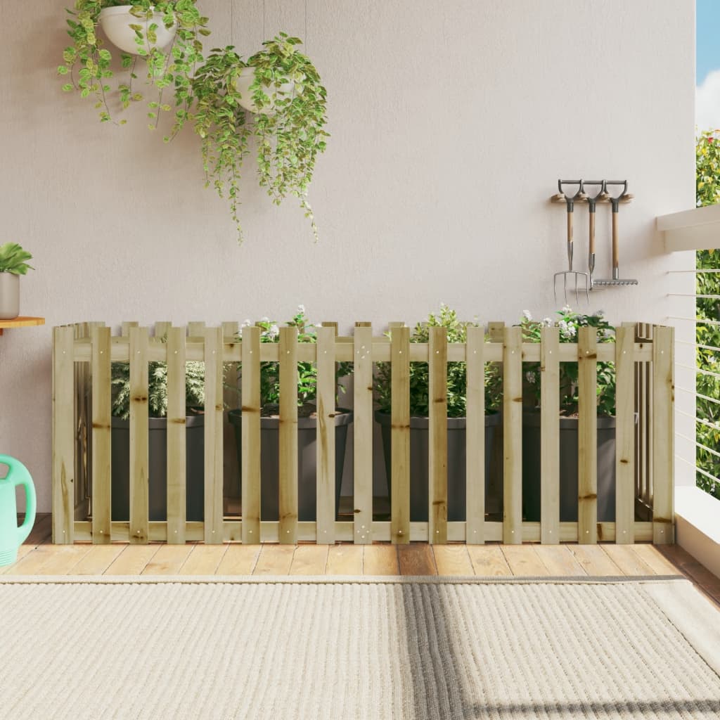Pat înălțat grădină design gard 200x50x70 cm lemn impregnat pin - Lando