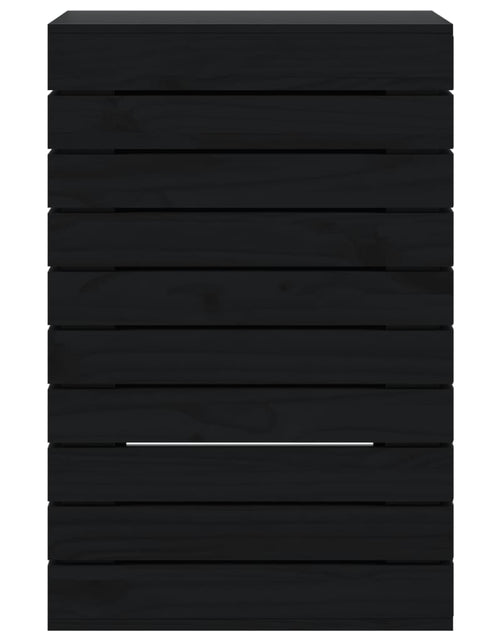Încărcați imaginea în vizualizatorul Galerie, Coș de rufe, negru, 44x44x66 cm, lemn masiv de pin - Lando
