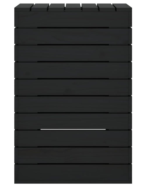 Загрузите изображение в средство просмотра галереи, Coș de rufe, negru, 44x44x66 cm, lemn masiv de pin - Lando

