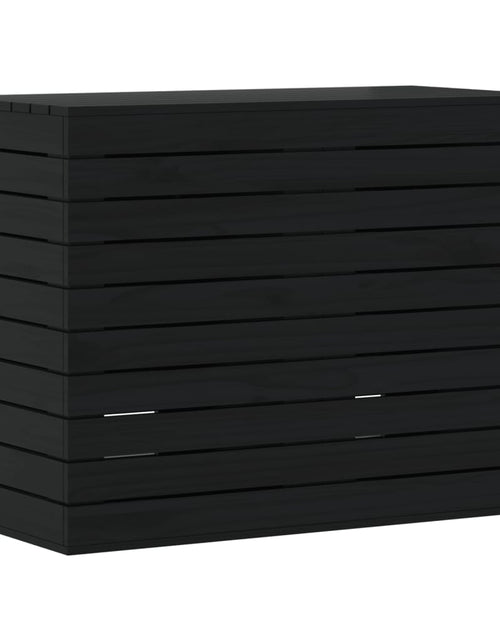 Încărcați imaginea în vizualizatorul Galerie, Coș de rufe, negru, 88,5x44x66 cm, lemn masiv de pin - Lando
