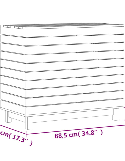 Încărcați imaginea în vizualizatorul Galerie, Coș de rufe, 88,5x44x76 cm, lemn masiv de pin - Lando
