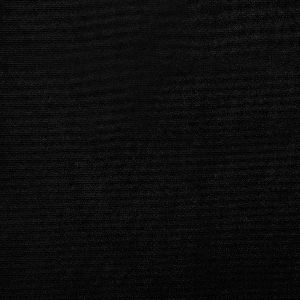Fotoliu tip cuvă cu taburet, negru, catifea - Lando
