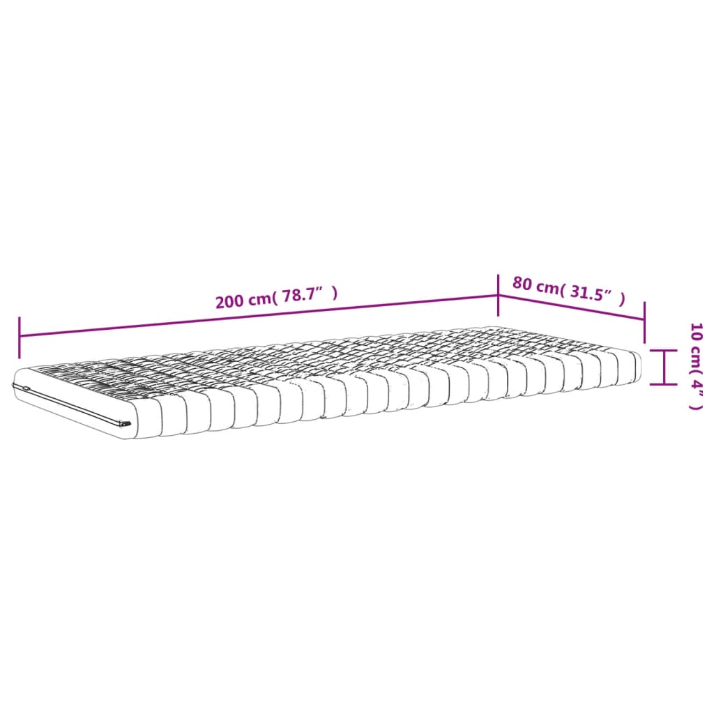 Saltele din spumă, 2 buc. alb 80x200 cm, 7 zone duritate 20 ILD - Lando