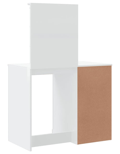 Încărcați imaginea în vizualizatorul Galerie, Masă de toaletă cu LED-uri, alb extralucios, 90x42x132,5 cm - Lando
