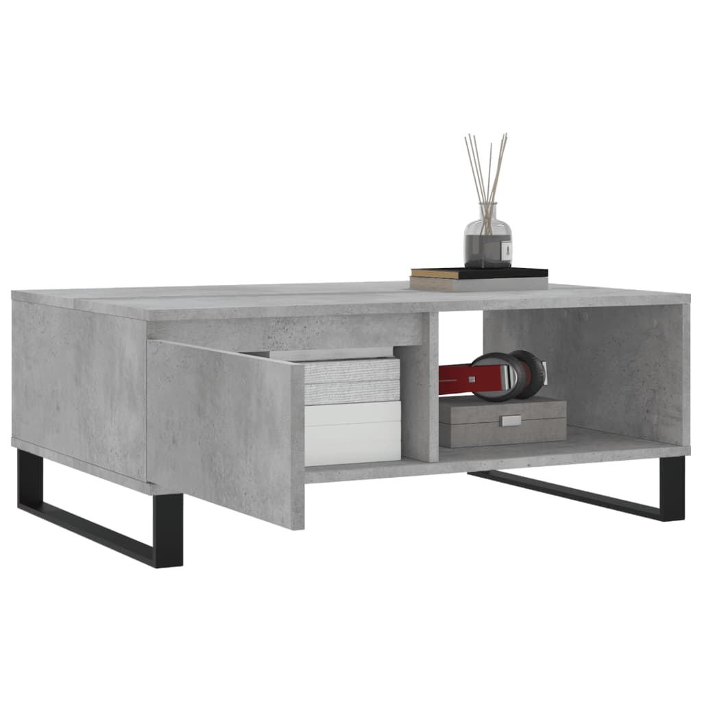 Masă de cafea, gri beton, 90x60x35 cm, lemn compozit Lando - Lando