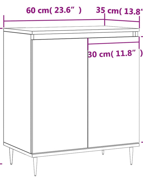 Încărcați imaginea în vizualizatorul Galerie, Servantă, sonoma gri, 60x35x70 cm, lemn prelucrat Lando - Lando
