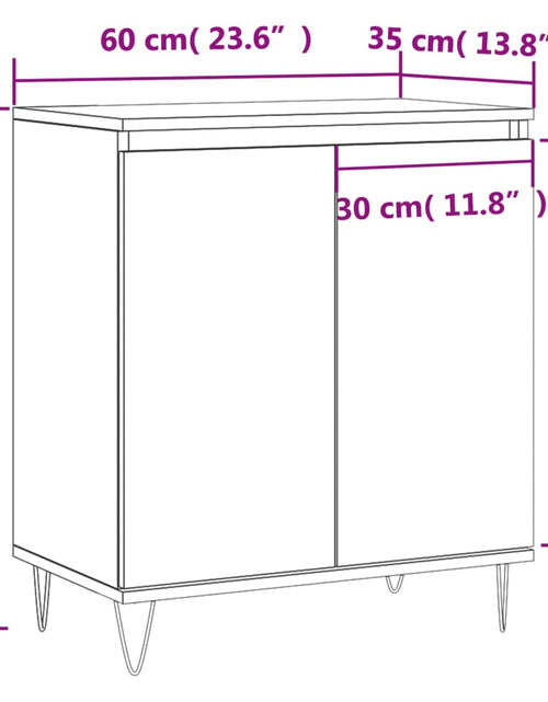 Загрузите изображение в средство просмотра галереи, Servantă, stejar fumuriu, 60x30x75 cm, lemn compozit Lando - Lando

