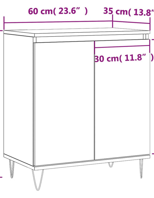 Încărcați imaginea în vizualizatorul Galerie, Servantă, sonoma gri, 60x35x70 cm, lemn prelucrat Lando - Lando
