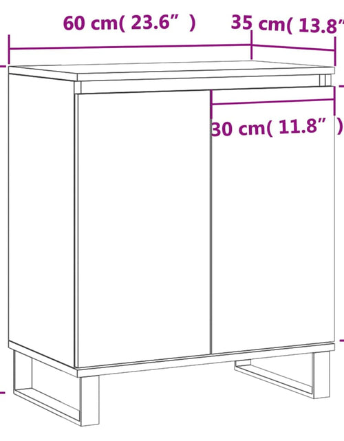 Încărcați imaginea în vizualizatorul Galerie, Servantă, stejar maro, 60x35x70 cm, lemn compozit Lando - Lando
