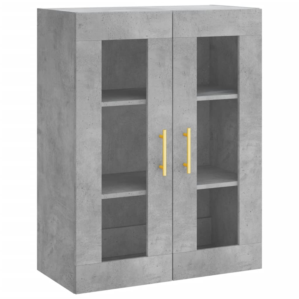 Dulap cu montaj pe perete, gri beton, 69,5x34x90 cm Lando - Lando