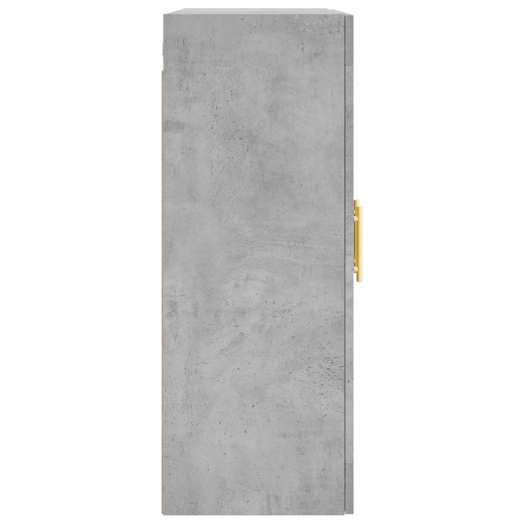 Dulap cu montaj pe perete, gri beton, 69,5x34x90 cm Lando - Lando