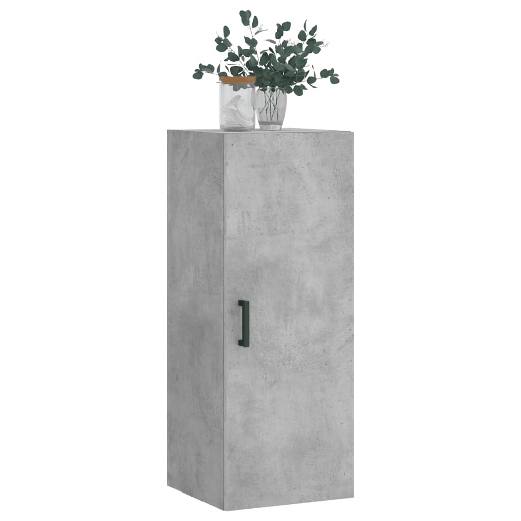 Dulap montat pe perete, gri beton, 34,5x34x90 cm Lando - Lando