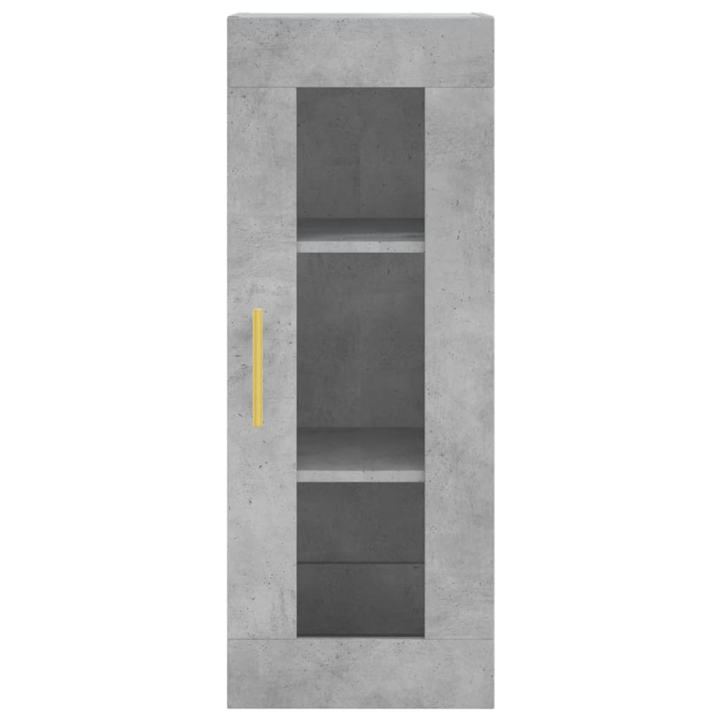 Dulap montat pe perete, gri beton, 34,5x34x90 cm Lando - Lando