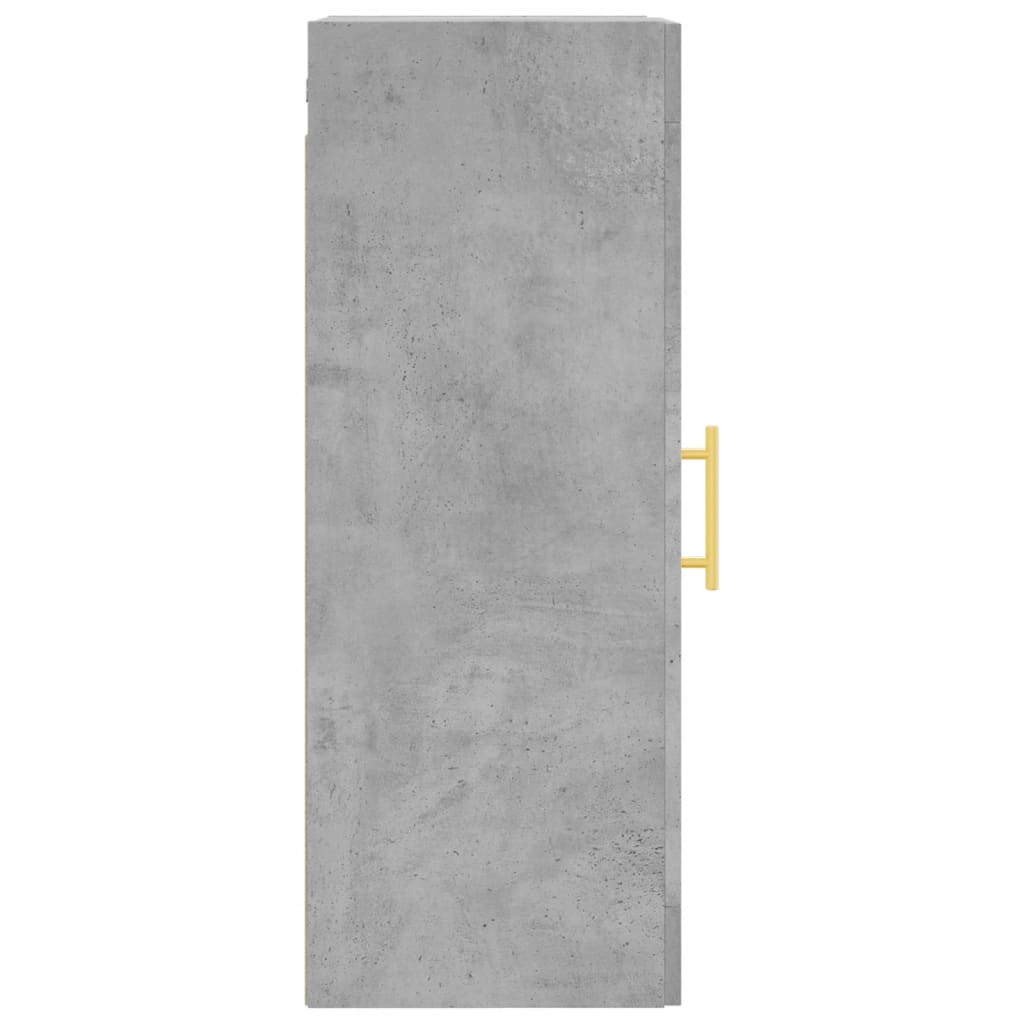 Dulap montat pe perete, gri beton, 34,5x34x90 cm Lando - Lando