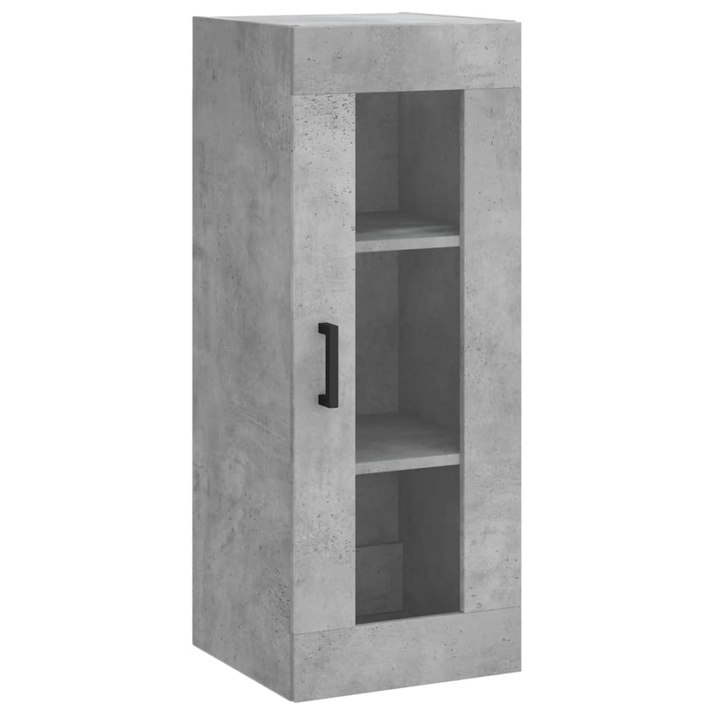 Dulap montat pe perete, gri beton, 34,5x34x90 cm Lando - Lando