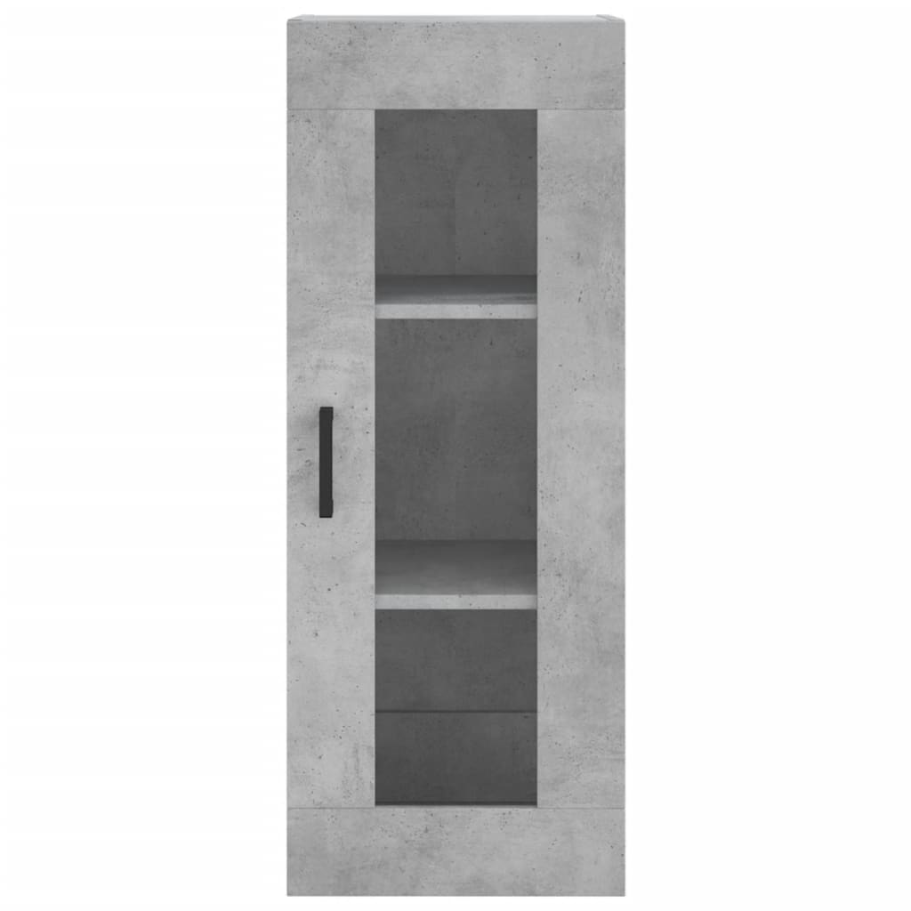 Dulap montat pe perete, gri beton, 34,5x34x90 cm Lando - Lando