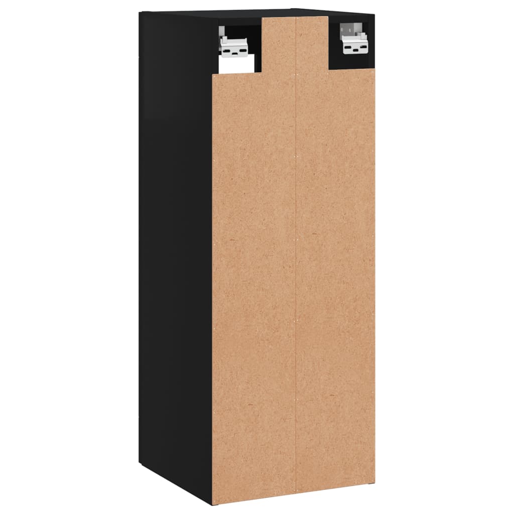 Dulap montat pe perete, negru, 34,5x34x90 cm Lando - Lando