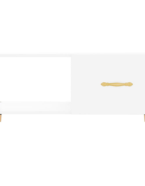 Încărcați imaginea în vizualizatorul Galerie, Măsuță de cafea, alb, 90x50x40 cm, lemn prelucrat Lando - Lando
