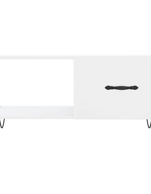 Загрузите изображение в средство просмотра галереи, Măsuță de cafea, alb extralucios, 90x50x40 cm, lemn compozit Lando - Lando
