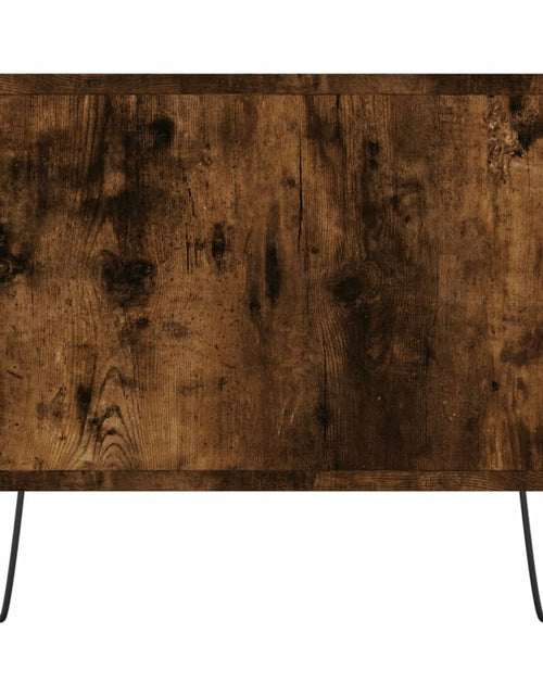 Încărcați imaginea în vizualizatorul Galerie, Măsuță de cafea, stejar fumuriu, 90x50x40 cm, lemn prelucrat Lando - Lando
