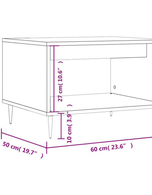 Загрузите изображение в средство просмотра галереи, Măsuță de cafea, stejar maro, 60x50x40 cm, lemn prelucrat Lando - Lando
