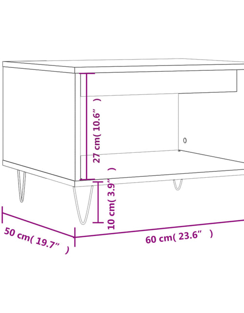 Загрузите изображение в средство просмотра галереи, Măsuță de cafea, gri sonoma, 60x50x40 cm, lemn compozit Lando - Lando
