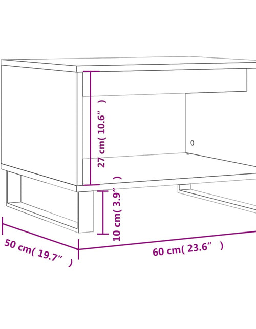 Загрузите изображение в средство просмотра галереи, Măsuță de cafea, stejar fumuriu, 60x50x40 cm, lemn prelucrat Lando - Lando
