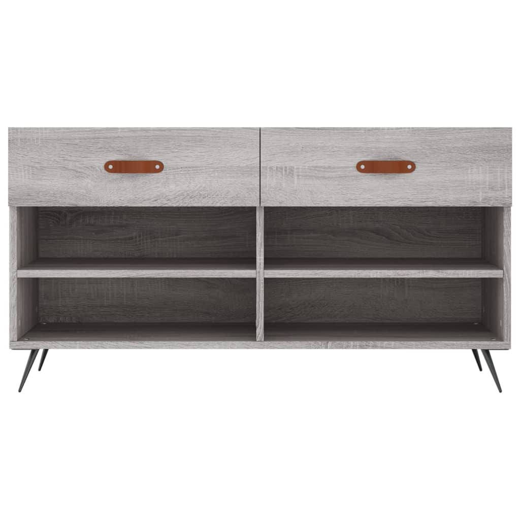 Bancă de pantofi, gri sonoma, 102x35x55 cm, lemn prelucrat - Lando