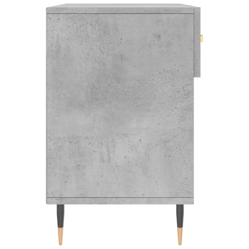 Bancheta pantofar, gri beton, 102x35x55 cm, lemn prelucrat Lando - Lando